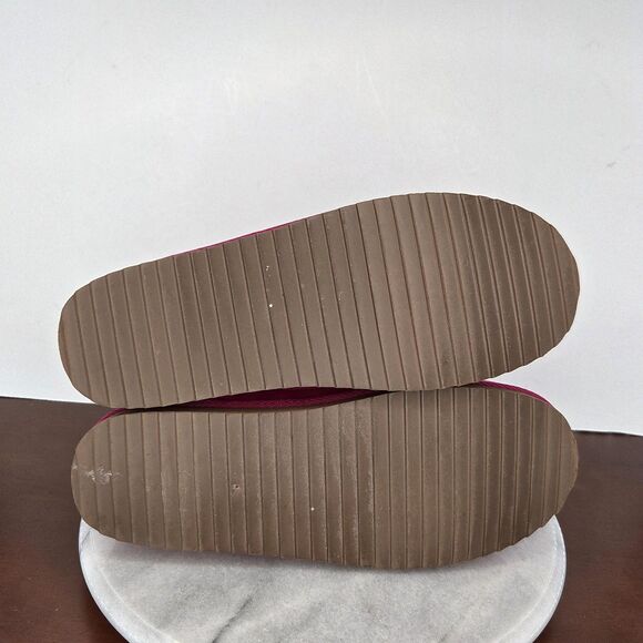 Old Navy Slippers Womens Size 8 Pink Faux Suede Sherpa Lined Indoor Outdoor - Picture 9 of 12